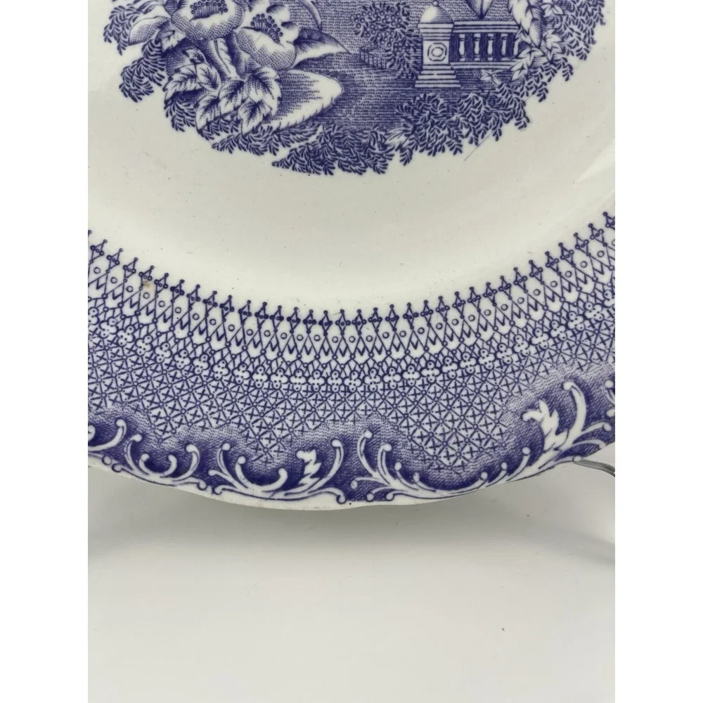Antique Rorstrand Purple Transferware Lila Spet Plate Lilac Lace 9.5